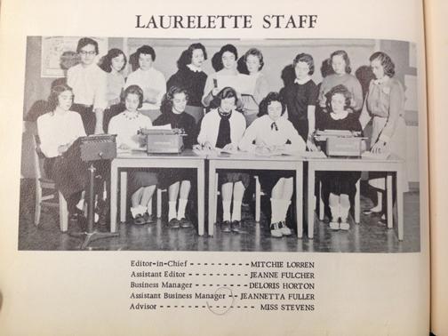 Featured in the 1957 edition of The Laurel, the Laurelette staff shows just how far Millbrooks newspaper has come. In the almost sixty years since this photo was taken, the paper has undergone many changes including name, style, and layout. 