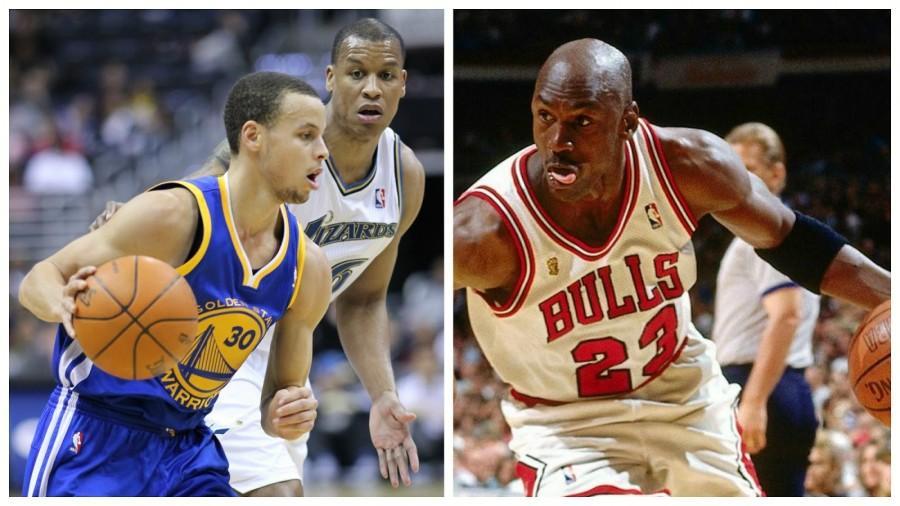 Driving to the basket was one of Jordan’s best scoring skills during his time in the league. Stephen Curry is not only the best three point shooter in the league, but he is also developing Jordan-like finishing skills around the basket. 
