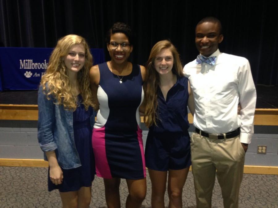 Posing with fellow student government members Mollie Baron, Brooke Bennett and Olivia Titka, Justin Lundy readies himself to make an impact on Millbrook High School. Justin is the vice president of the senior class.
Saved as: JL
