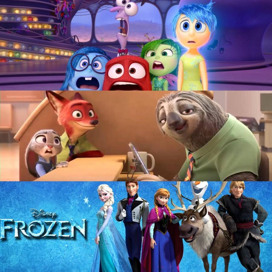 Showcasing their new definition of Disney animated movies, these new characters represent independence and tolerance while journeying through their adventures. Inside Out, Zootopia and Frozen highlight a new era of Disney animated films and inspire Generation Z to see the world through a new lens.