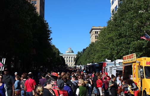 Post hurricane Matthew brings in a ravenous crowd to the downtown Raleigh Food Truck Rodeo. Food vendors were very pleased with the turnout of the event. Hundreds of foodies were excited about the variety of options to choose from.