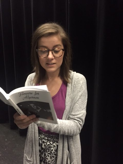 Rehearsing for Flowers for Algernon, junior Chloe Daniel tirelessly works of perfecting her performance for this year’s fall play. Chloe is not only a cast member in Millbrook shows, but also a member of the Madrigals.
