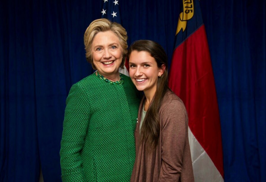 Working one of many political rallies, Susie happened to run into Hillary Clinton. “I was mostly in shock that I had gotten away with sneaking back there but, it was really cool to finally see face to face the person I had been working so hard for.” 
