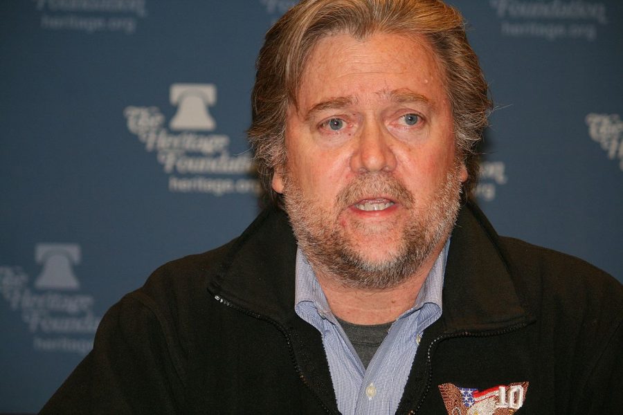 Speaking at a conference in 2010, Steve Bannon answers questions on a panel. As President Trump’s Chief of Staff, Bannon, along with other Cabinet-level members, has been highly critical of the media’s reporting. 