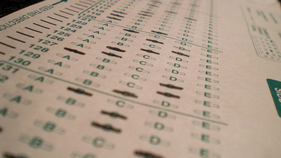 : Bubbling in the traditional testing scantron, students are normally tested by multiple choice question tests.  High schools are starting the lean more towards Project Based Assessments.