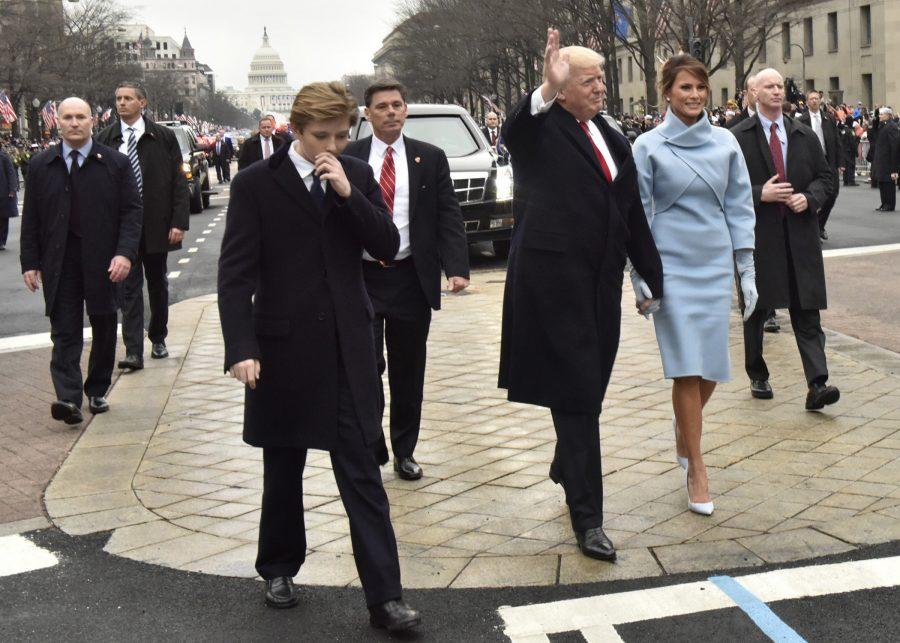 Walking the streets of Washington, DC, during his father’s inauguration, Barron Trump makes his first appearance as an official presidential child. Should children be left out of political mudslinging?