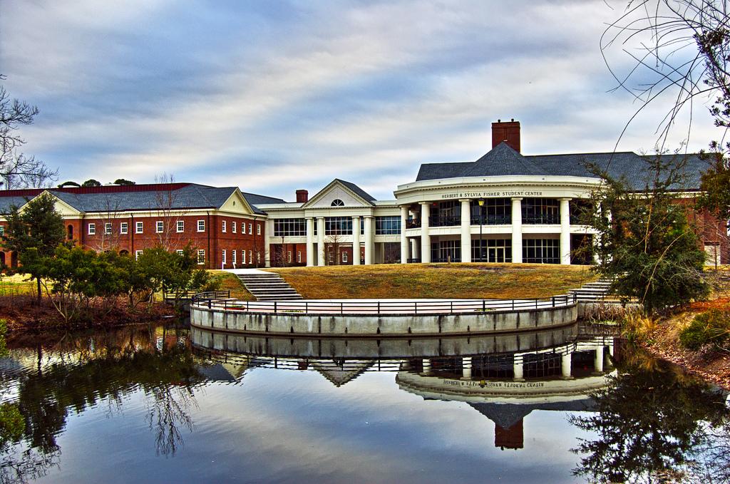 Reflecting across the water, UNC Wilmington has one of the prettiest campuses in North Carolina. The beach is not the only place you can find extraordinary schools in the state. 