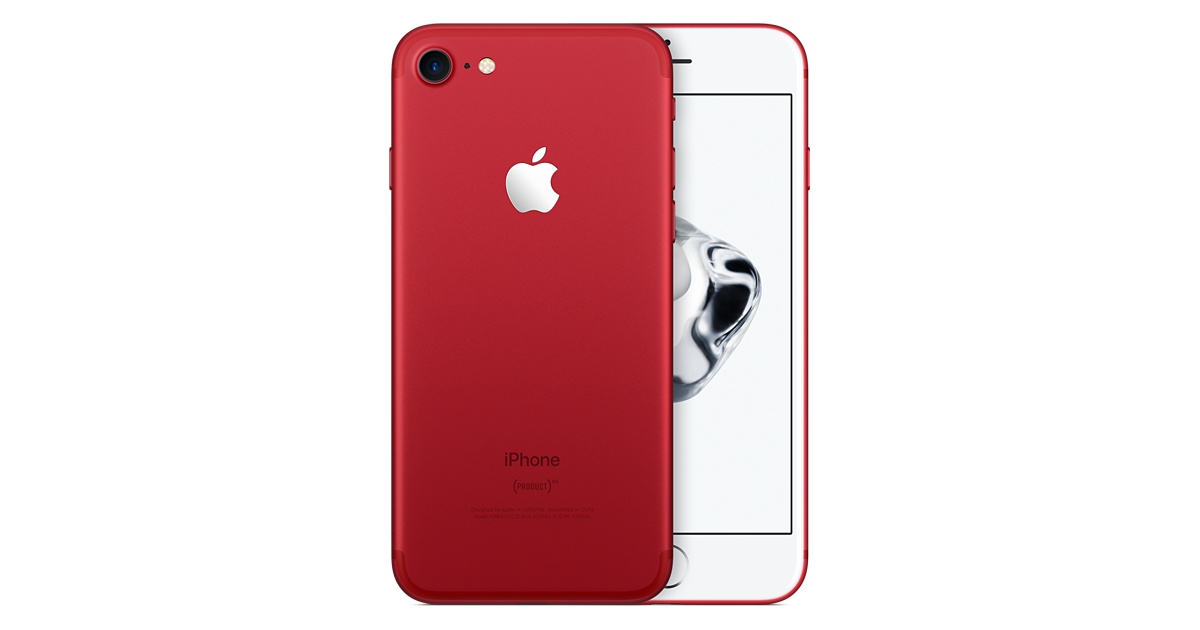 Featured in its bold new design, the iPhone 7 (RED) hits the market. The (RED) foundation supports finding a cure for AIDS and Apple joins the campaign.