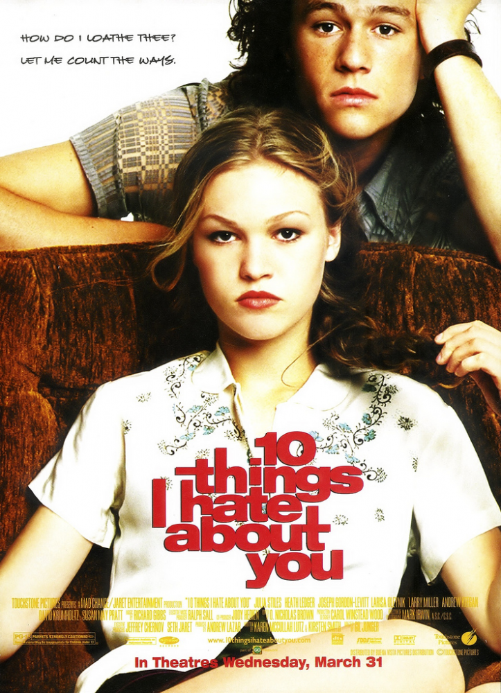 In the cult classic film 10 Things I Hate About You, the same traditional storyline for romance movies appears. However, it is the way in which it is delivered that makes this phenomenon so special.