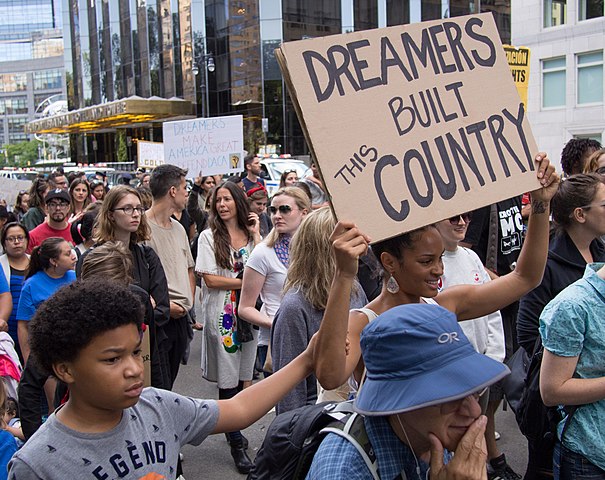 Protesting against the revocation of DACA, numerous American citizens gather to make their opinion on the issue known. Many people are against taking away DACA due to the potential of deporting many illegal immigrants. 