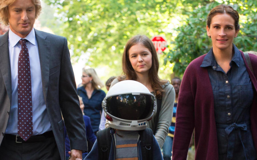 Walking with his family, Auggie prepares for his first day at public school. Auggie is the main character in the new movie, Wonder, that follows a young boy with mandibulofacial dysostosis and a cleft palate.