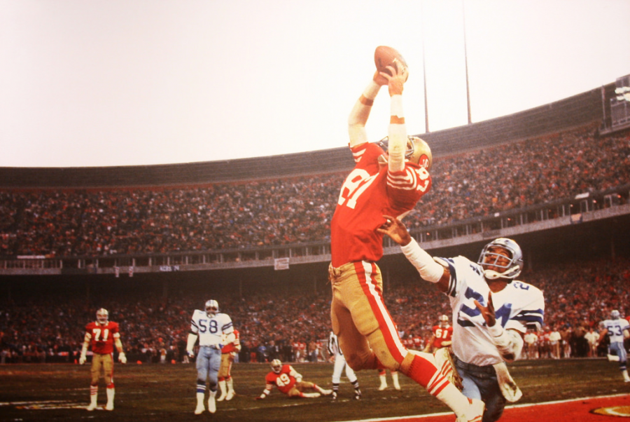 Leaping into the air and catching the game winning pass, Dwight Clark of the 49ers helped send the team to their first Super Bowl win. This catch was the start of a dynasty for the 49ers as they went on to find enormous success in the following years. 
