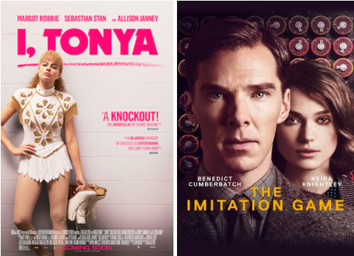 Both featuring their central narrator, these posters for I, Tonya and The Imitation Game both display the tone of their movie. Both of these films are based on extraordinary people facing life in the best way they know how, with each movie sharing the untold story of what had been forgotten throughout history.