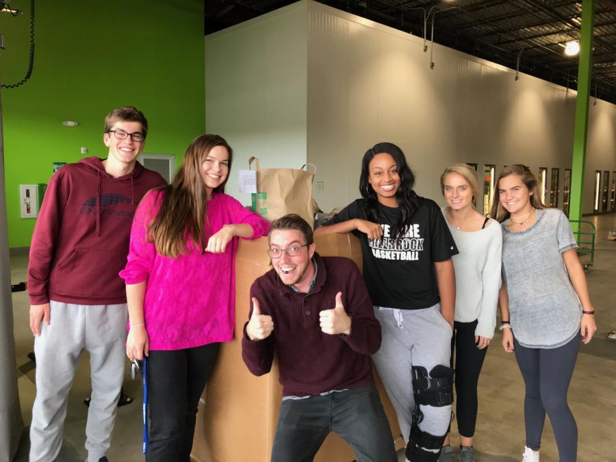 Helping those in need, newly elected Student Body President, Ryan Rebne, along with other members from Millbrook’s Executive Board helped bring food and money to the North Carolina Food Bank. This student led food drive aided in providing over 9,000 meals for people in 34 different counties.
