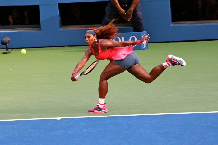 
Using her famous forehand that knocks her opponent off balance, Serena Williams is caught in action going for the ball. Williams is one of the greatest tennis players today, so why did she not win the US Open this year?