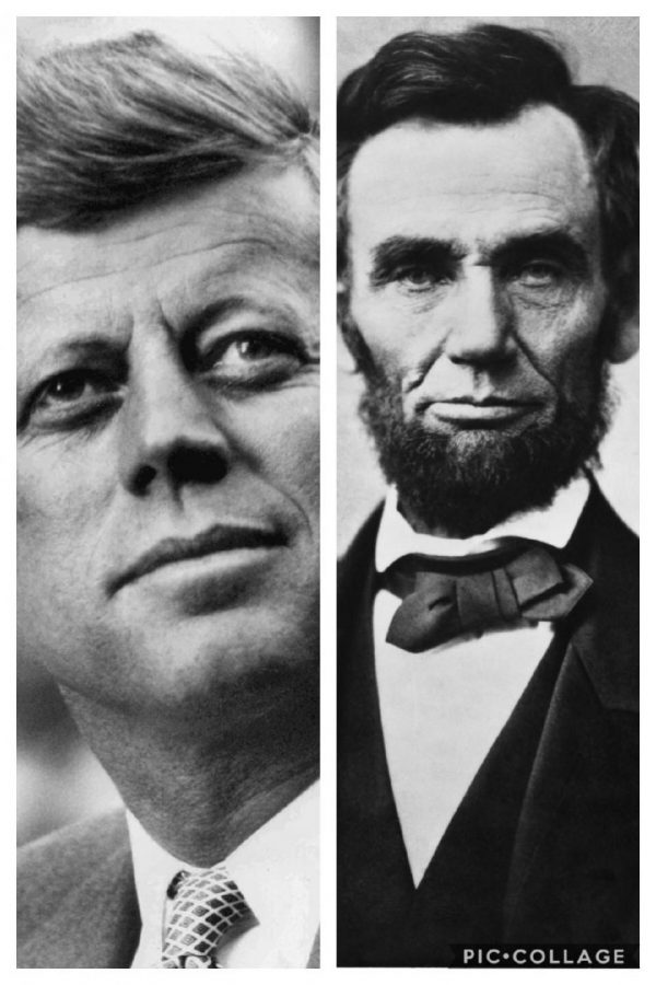 Posing with solemn looks, two former presidents are optimistic about beginning to run their country, but are killed before they can fully carry out their wishes. Although they lived and died one hundred years apart, there are some interesting parallels between the two men’s lives and deaths. 