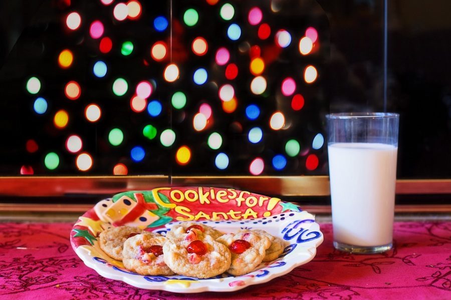Waiting to be eaten, this plate of scrumptious cookies and glass of cold milk are ready for the jolly man in red to come down the chimney. Leaving cookies for Santa is a common holiday tradition many participate in every year, but many do not know the reason for this peculiar gesture.