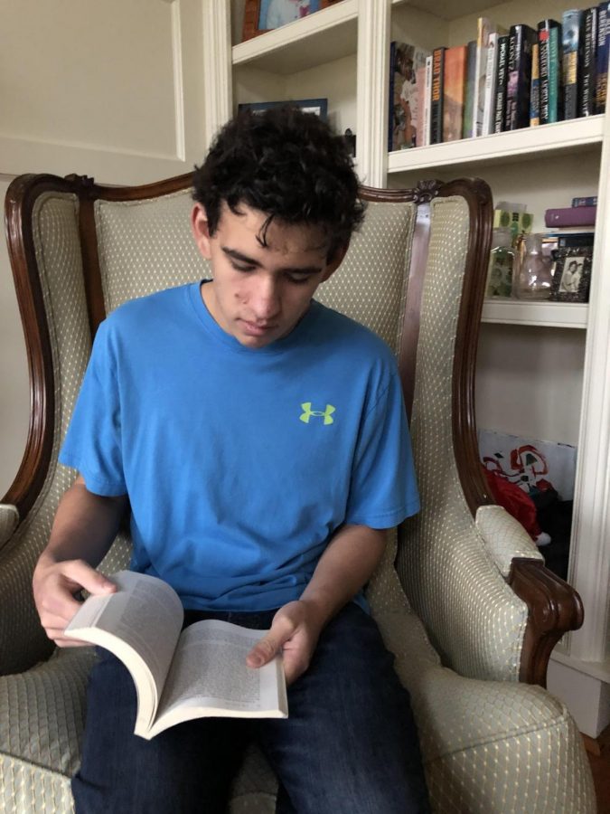 Getting ready for a relaxing break, senior Ben Shifman is getting a head start on a great read! There is a book out there for anyone to enjoy - book-lovers and non book-lovers alike!