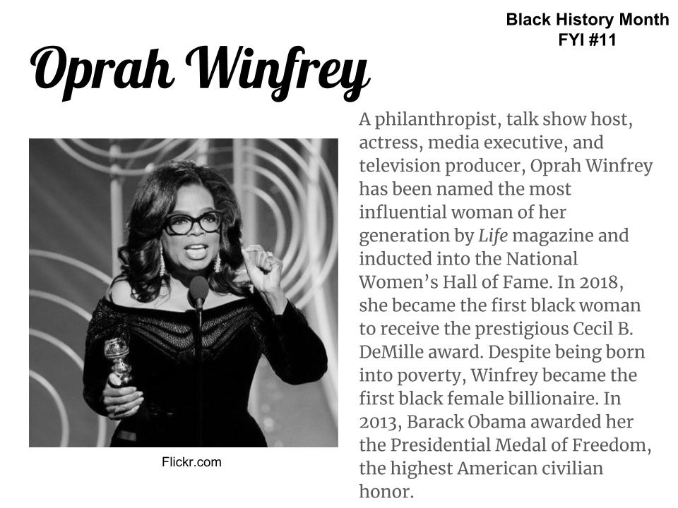 Black History Month FYI: Oprah Winfrey – Cat Talk