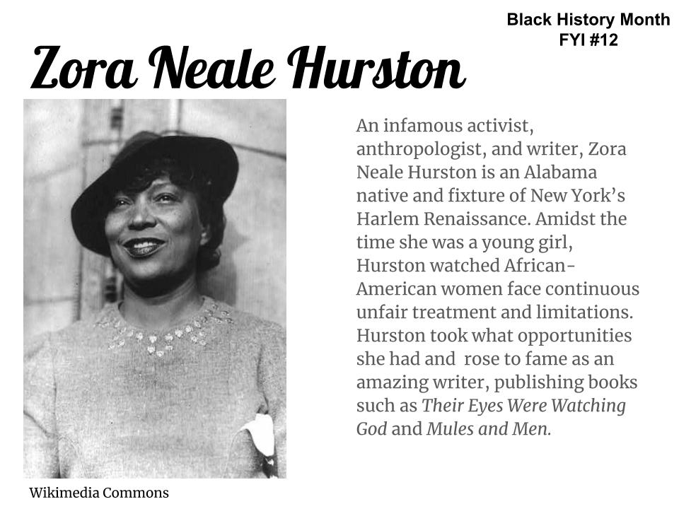 Black History Month FYI: Zora Neale Hurston – Cat Talk