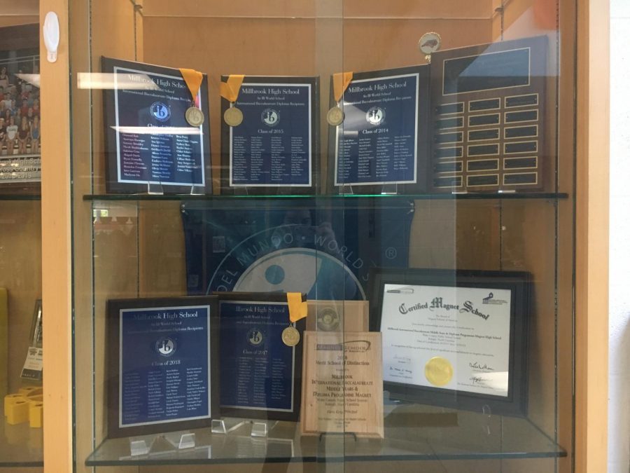 Celebrating the many years of success the IB Diploma Programme has brought Millbrook students, the display case in the lobby represents years of academic excellence. Even as the programme reaches the end of its time at Millbrook, students and staff will continue to reminisce fondly of their days in the program for years to come. 