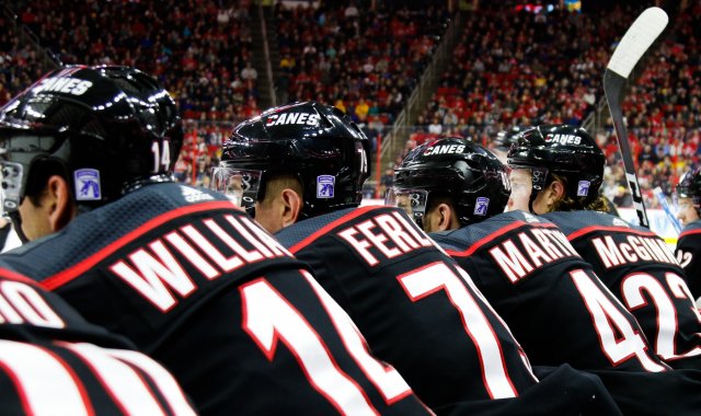 Looking+onto+the+ice%2C+captain+Justin+Williams+was+a+crucial+part+of+the+teams+success+this+season.+The+Canes+face+off+against+the+Washington+Capitals+tonight+in+their+first+playoff+game+in+over+10+years.+%0A