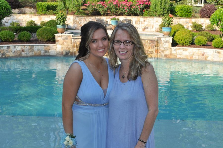 Donning matching smiles, senior Jadin Keeter and her mom, PTSA member Ms. Keeter, pose together before last year’s prom. For those of you attending prom tonight, you too can take this opportunity to snap a cute pic with your mom!  