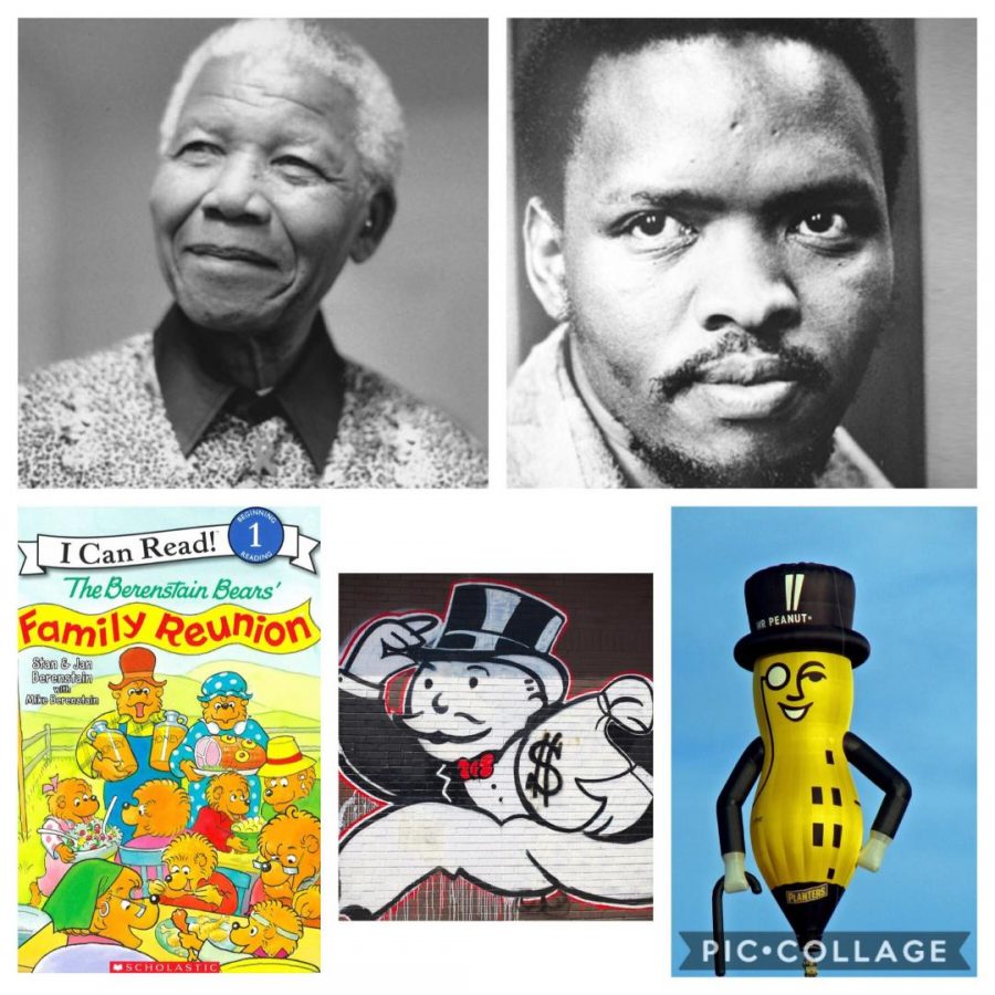 Picturing Nelson Mandela, Steve Biko, The Berenstain Bears, Rich Uncle Pennybags, and Mr. Peanut (from left to right, top to bottom), it is clear that there are some similarities between both South African activists, as well as between the Mr. Pennybags and Mr. Peanut. These similarities can cause the phenomenon of false memories, which are at the foundation of the Mandela Effect. 