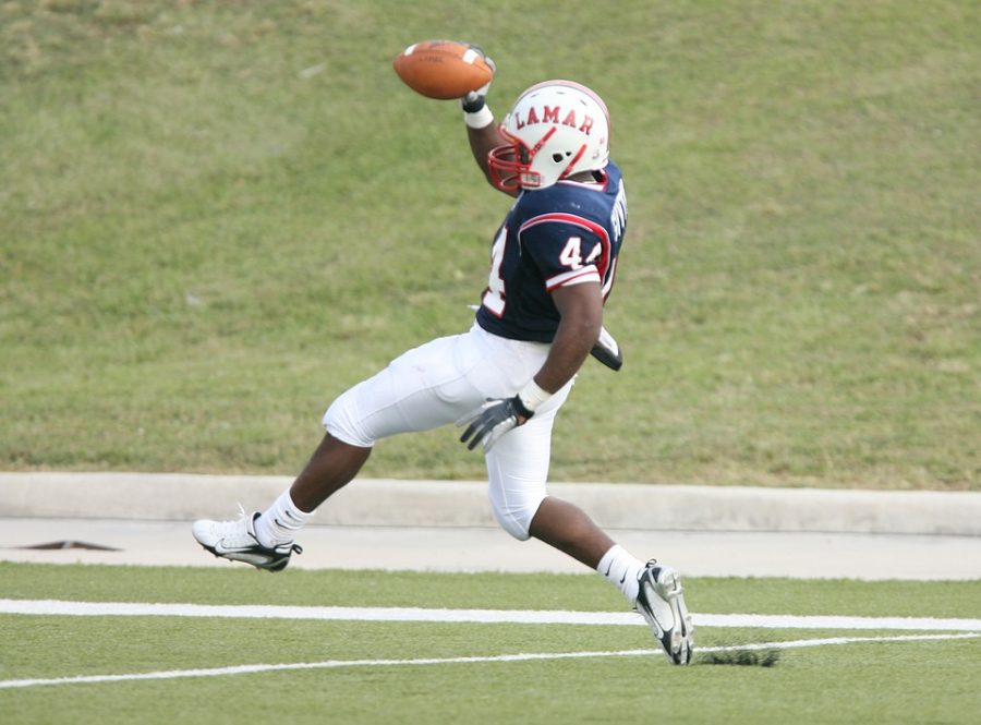 Strutting his way into the endzone, this high school football player is showing how much space he has to celebrate. Aiming to unite the team players, fans, and coaches, this player hopes to dance his way to victory.