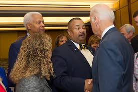 Meeting with the Democratic caucus, Joe Biden shakes leaders’ hands. Caucuses are an important part of the election process where the public can vote and have a general idea of their party’s selection for office.