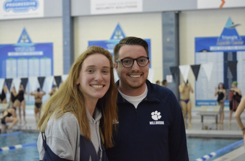 Senior+athlete+Alayna+Carlson+and+her+high+school+swim+coach%2C+Ryne+Jones%2C+are+relieved+to+know+that+they+will+be+able+to+compete+this+season+per+NCHSAA+guidelines.+However%2C+they+join+other+MHS+athletes+in+being+upset+over+the+lack+of+normalcy.+