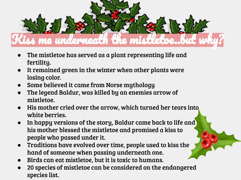 Why Do We Kiss Underneath The Mistletoe? – Cat Talk