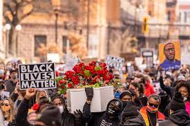 Protesting the murder of George Floyd, citizens convened on March 7. The trial took place in Minneapolis and as the trial continued for three weeks, protesters remained present and vocal. 
