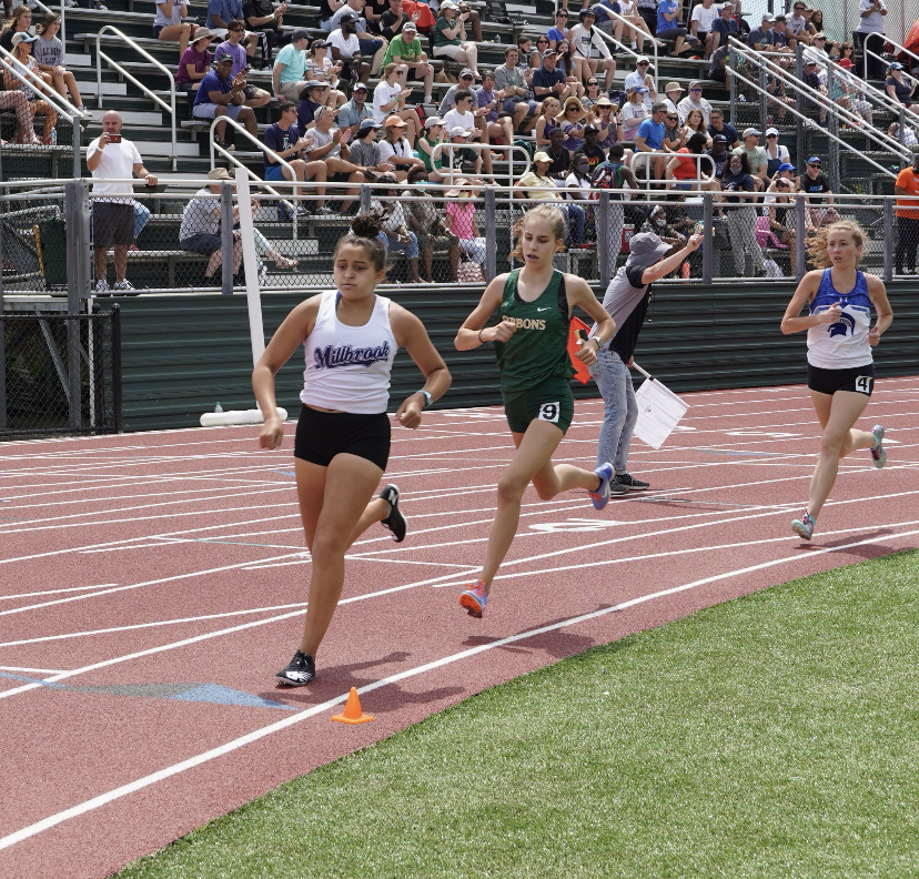 Running in the conference championship this past weekend, sophomore Justine Sanchez was able to get a personal record. Justine works hard each time she steps on the track for personal and team success. 