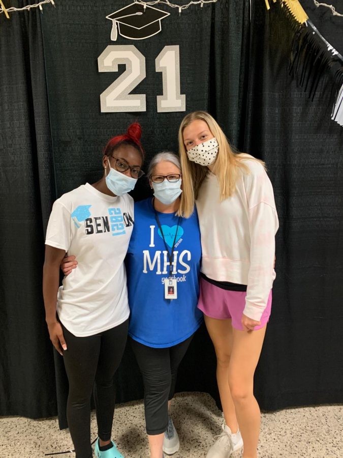 Just like the shirt says, Mrs. Putnam really does love Millbrook, and Millbrook loves her right back. Pictured here with two of her yearbook editors, it is hard to believe that this was one of the last MHS events that the beloved Mrs. Putnam will attend as a teacher before she retires.