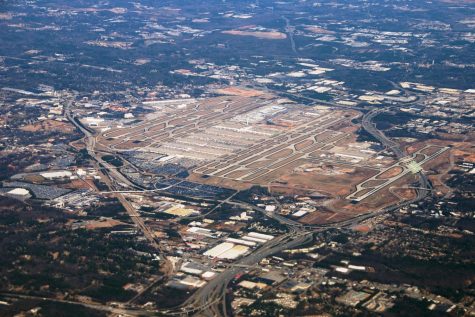 This is the Hartsfield-Jackson Atlanta international airport. At this location planes that were set to depart had temporarily been retained due to the incident that occured. 