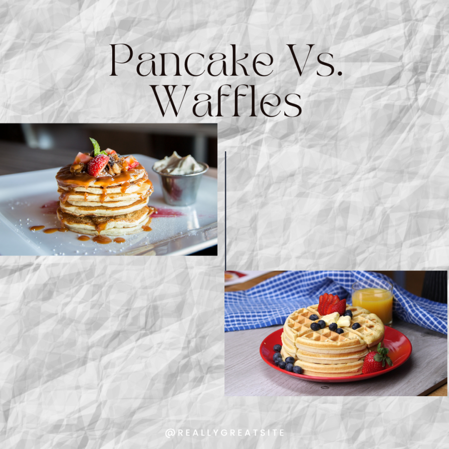 As displayed in the photos, this was chosen to illustrate pancakes and waffles. Both are delicious but one is a more convenient meal. 
