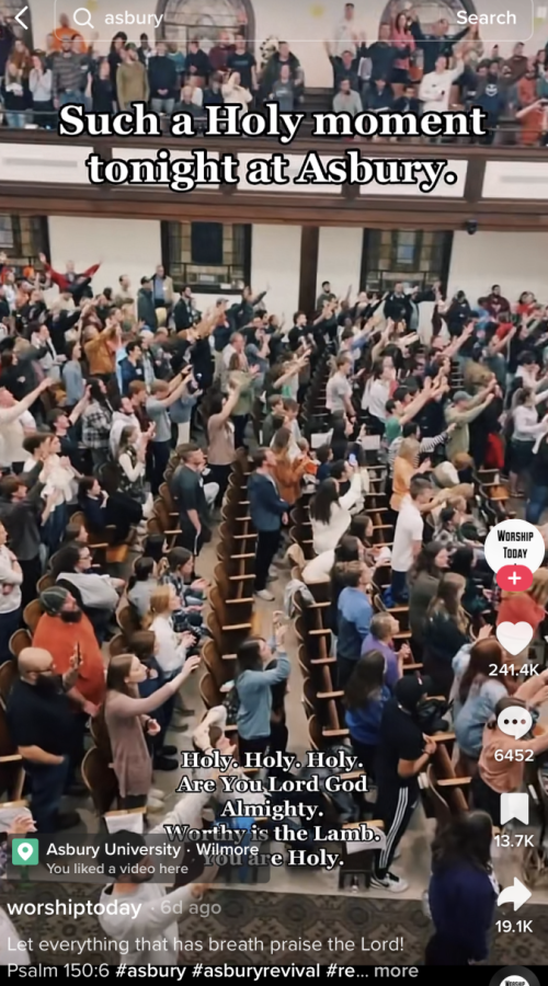 Asbury University held a revival following a regular church service, continuing with worshiping and praying. The famous revival has spread to many other parts of the country and led to a string of revivals in many other universities. 
