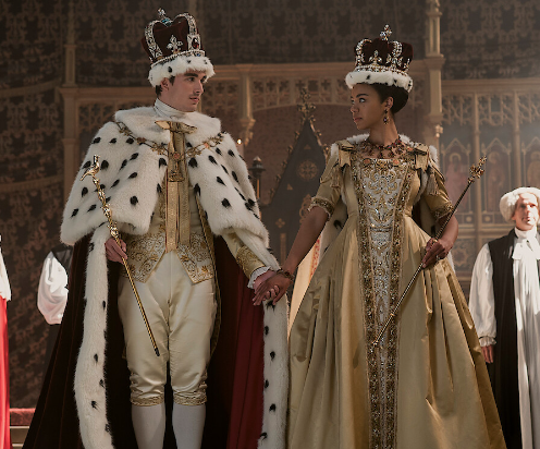 Queen Charlotte and King George’s coronation honoring a new future for their country. Watch the show on Netflix to find out more of their story! 
