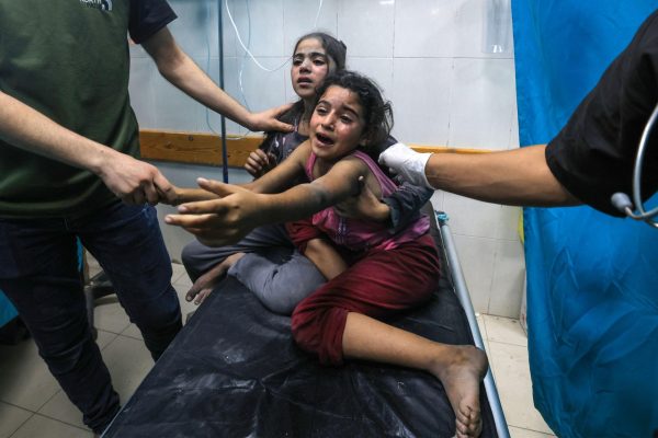 Hundreds of Palestinians displaced after hospital blast. 