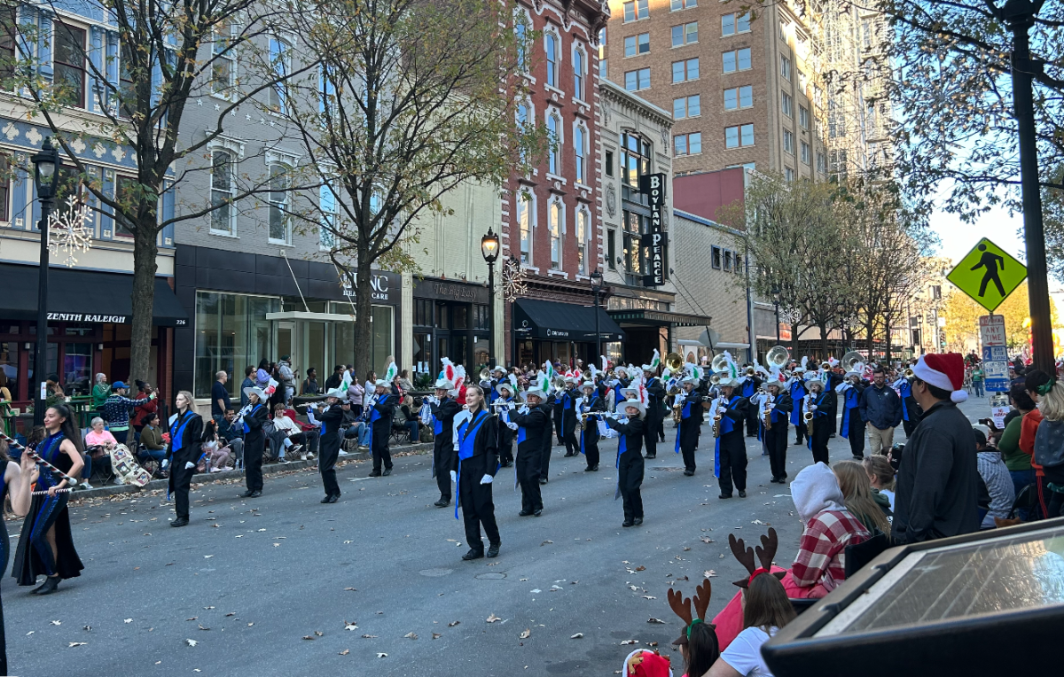 Millbrook%E2%80%99s+band+marching+down+the+streets+of+downtown+Raleigh%21