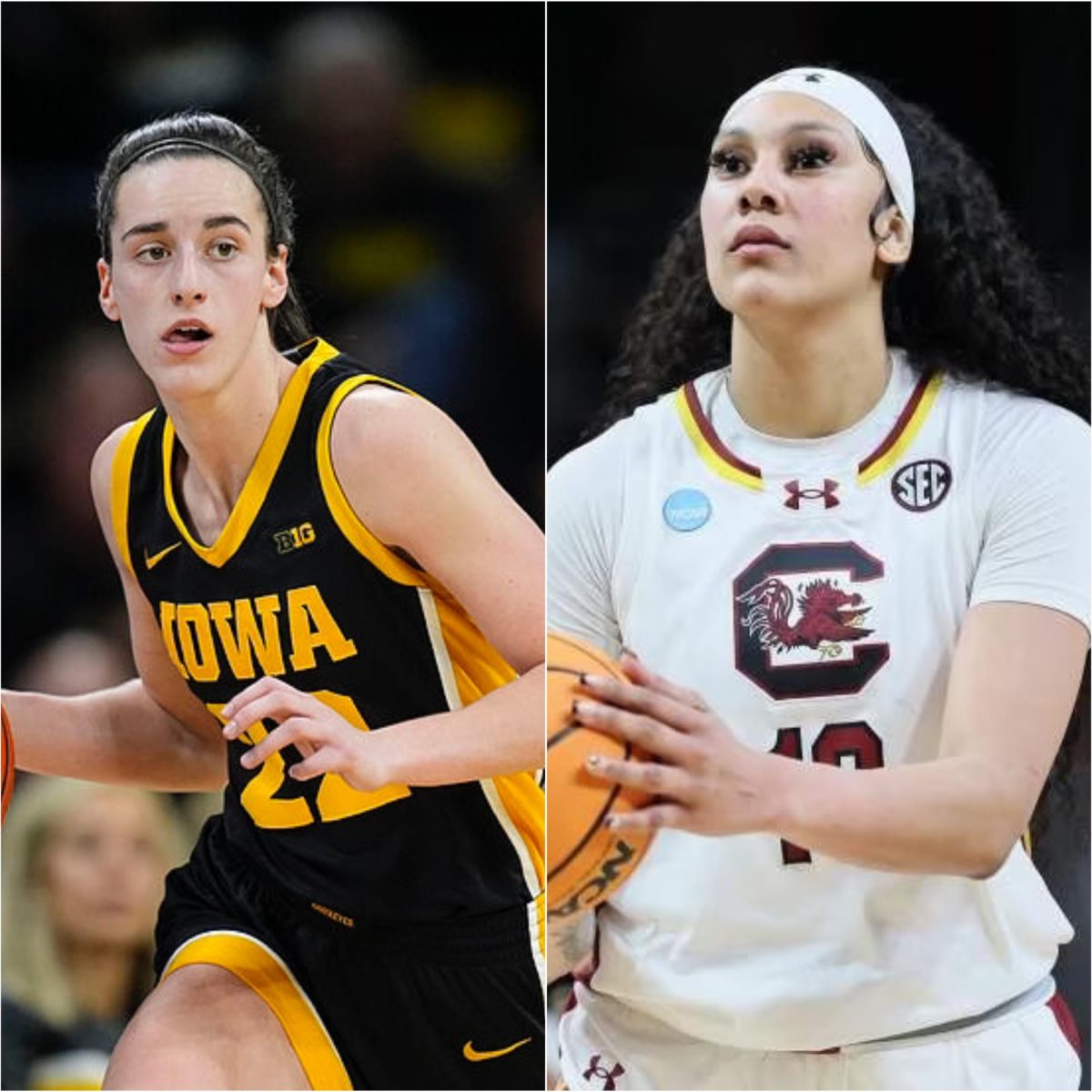 Iowa’s Caitlin Clark and South Carolina’s Kamilla Cardoso faced off in this year’s March Madness championship.