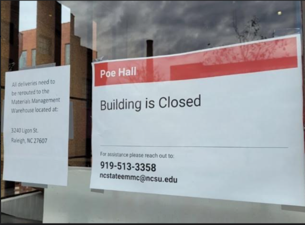 Poe Hall has been closed since November of 2023 due to rise of unusual cancer cases. Need updates, go to this link to find out more.  https://www.ncsu.edu/poe-hall-updates/ 
