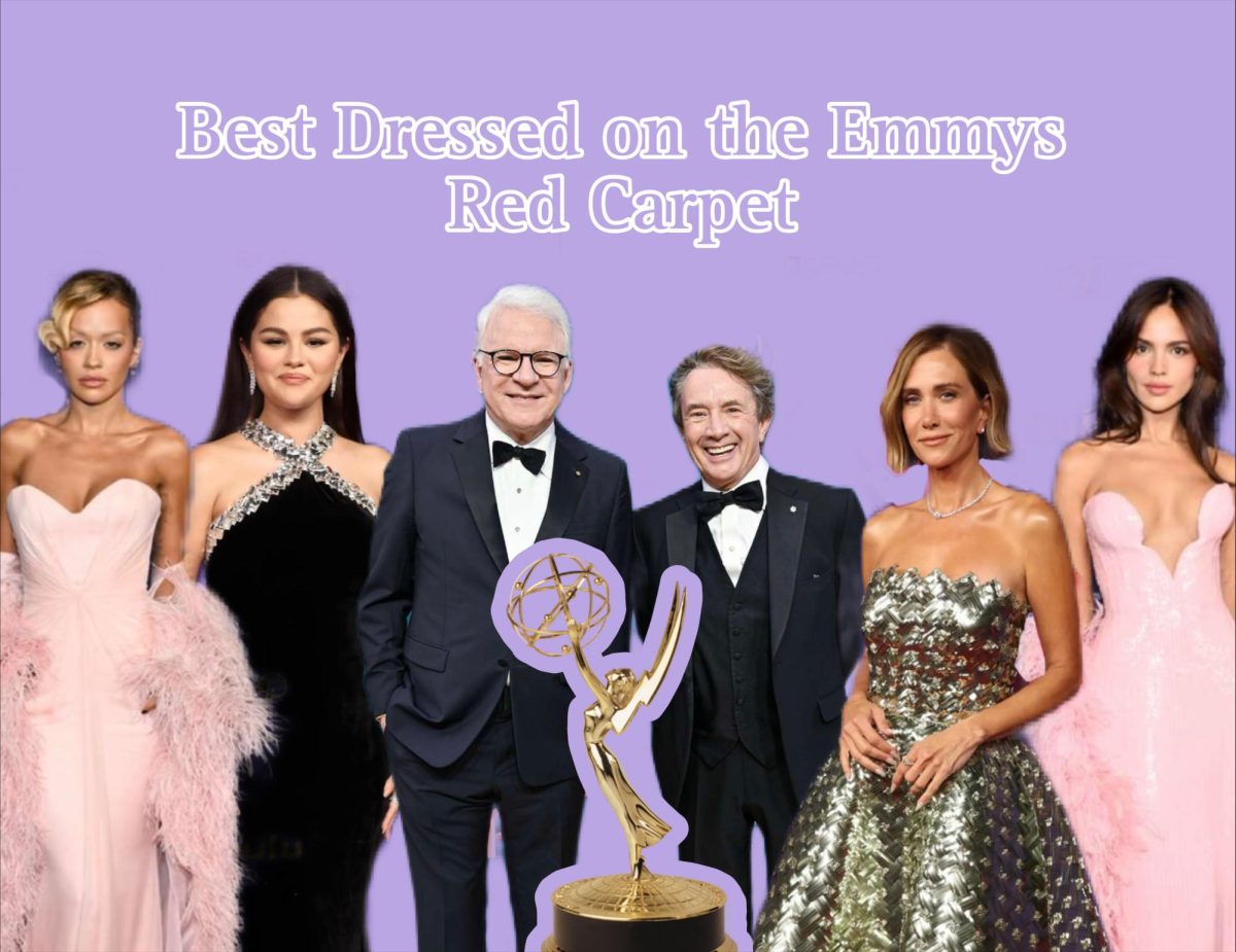 From left to right (Rita Ora, Selena Gomez, Steve Martin, Martin Short, Kristen Wiig, Eiza Gonzalez)