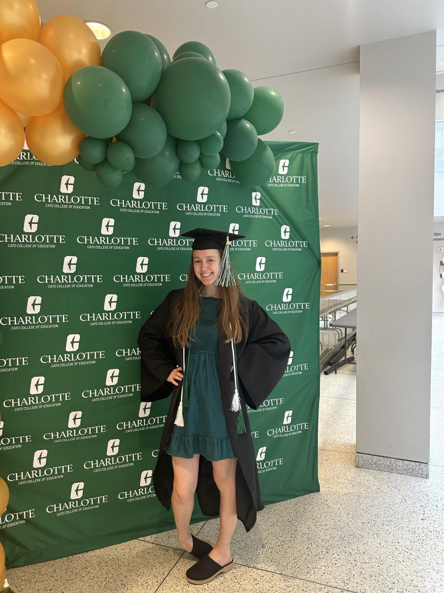 Mrs. Jones at her UNCC graduation where she completed her masters. 