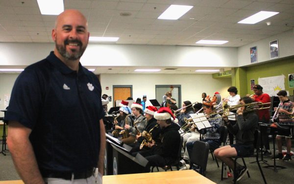 Photographed is Millbrook High School Principal, Dr. Saunders, experiencing another great memory at Millbrook. 
