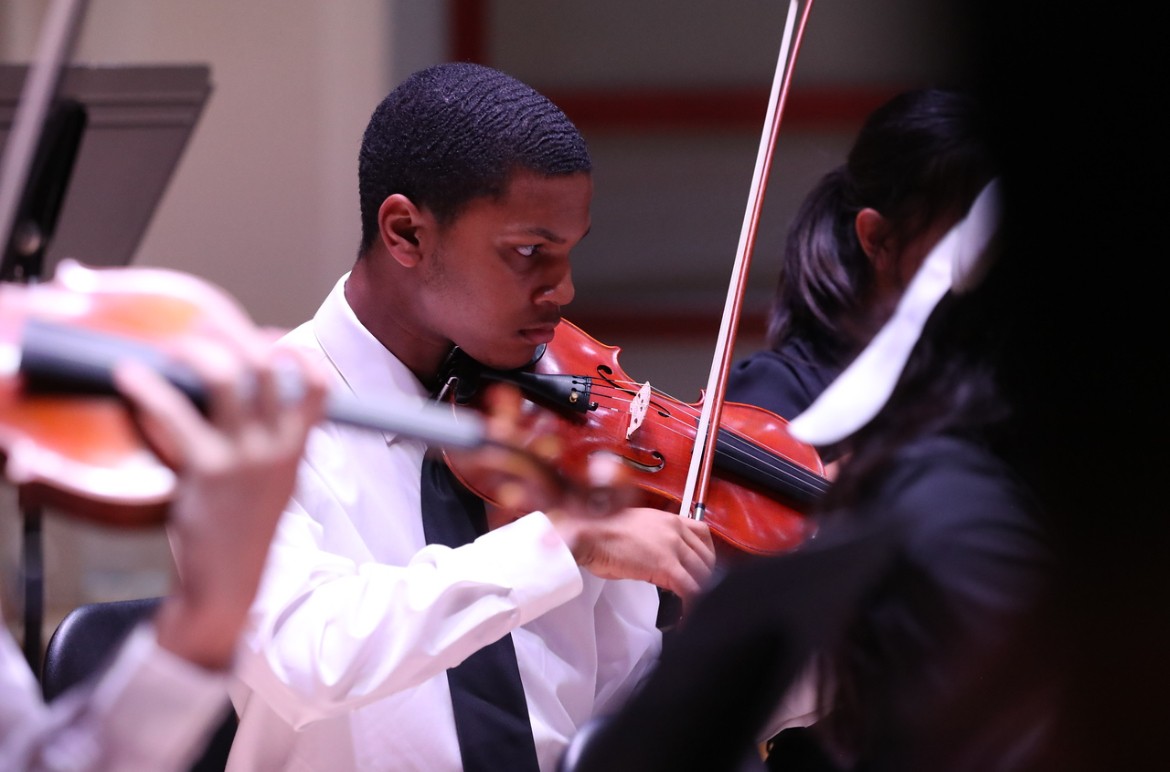 Xavier Brown has been playing the Violin since he was 11 years old. Some of his other hobbies include baking, reading, writing, gardening, and lego building.