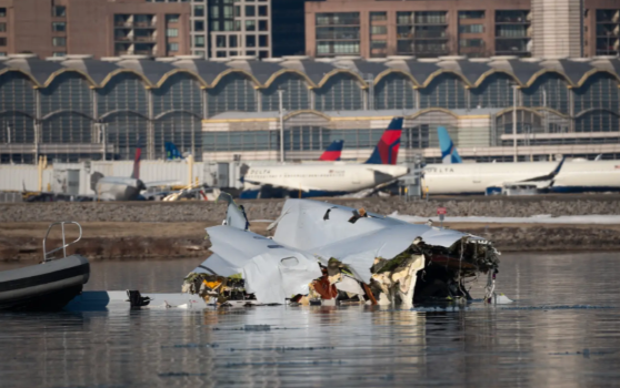 Has there truly been a rise in plane crashes in 2025? Picture from the January 29th DC plane crash. 