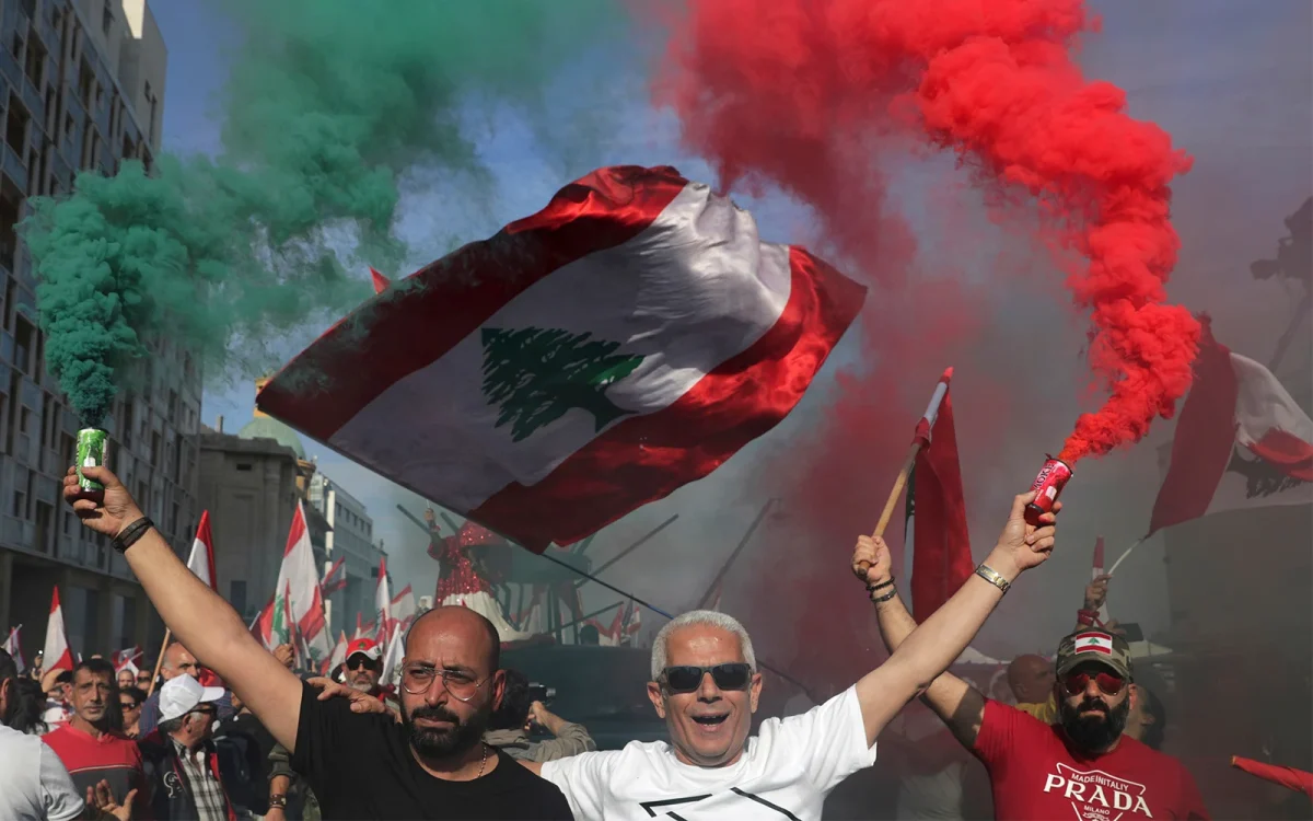 Lebanese Independence Day, in the heart of Beirut, Lebanon. 