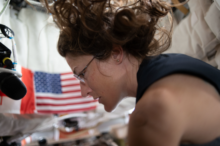 NC State Alum Christina Koch prepares for lunar flyby activities on April 4, 2026.